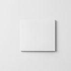 Viewed from above, CD Digipack Mockups presents a white disc package lying on the white background.