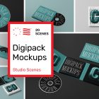 Product cover image from CD Digipack Mockups showing six scenes from the product.