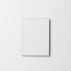Viewed from above, DVD Mockups presents a white paper box lying on the white background.