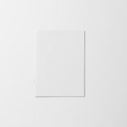 Viewed from above, DVD Mockups presents a white paper booklet lying on the white background.