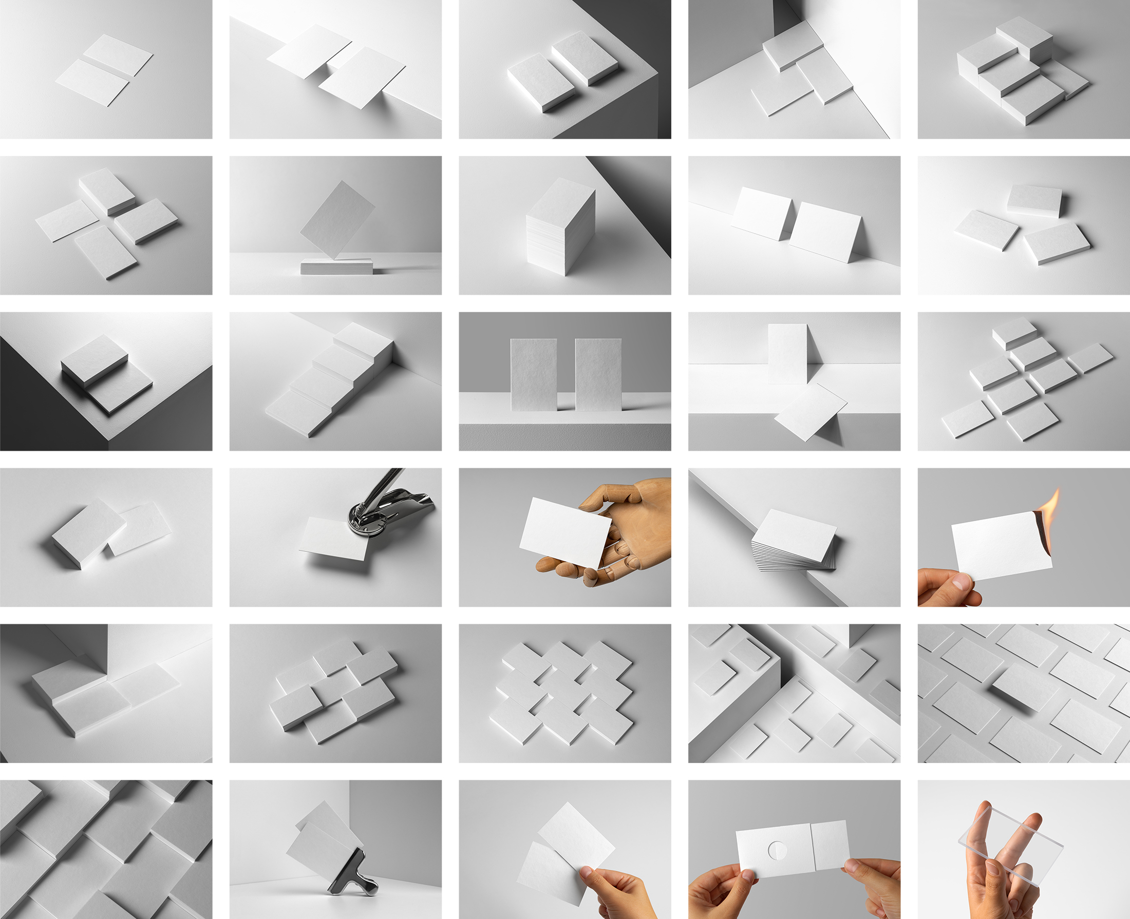 Compilation of all scenes from the Business Card Mockups.