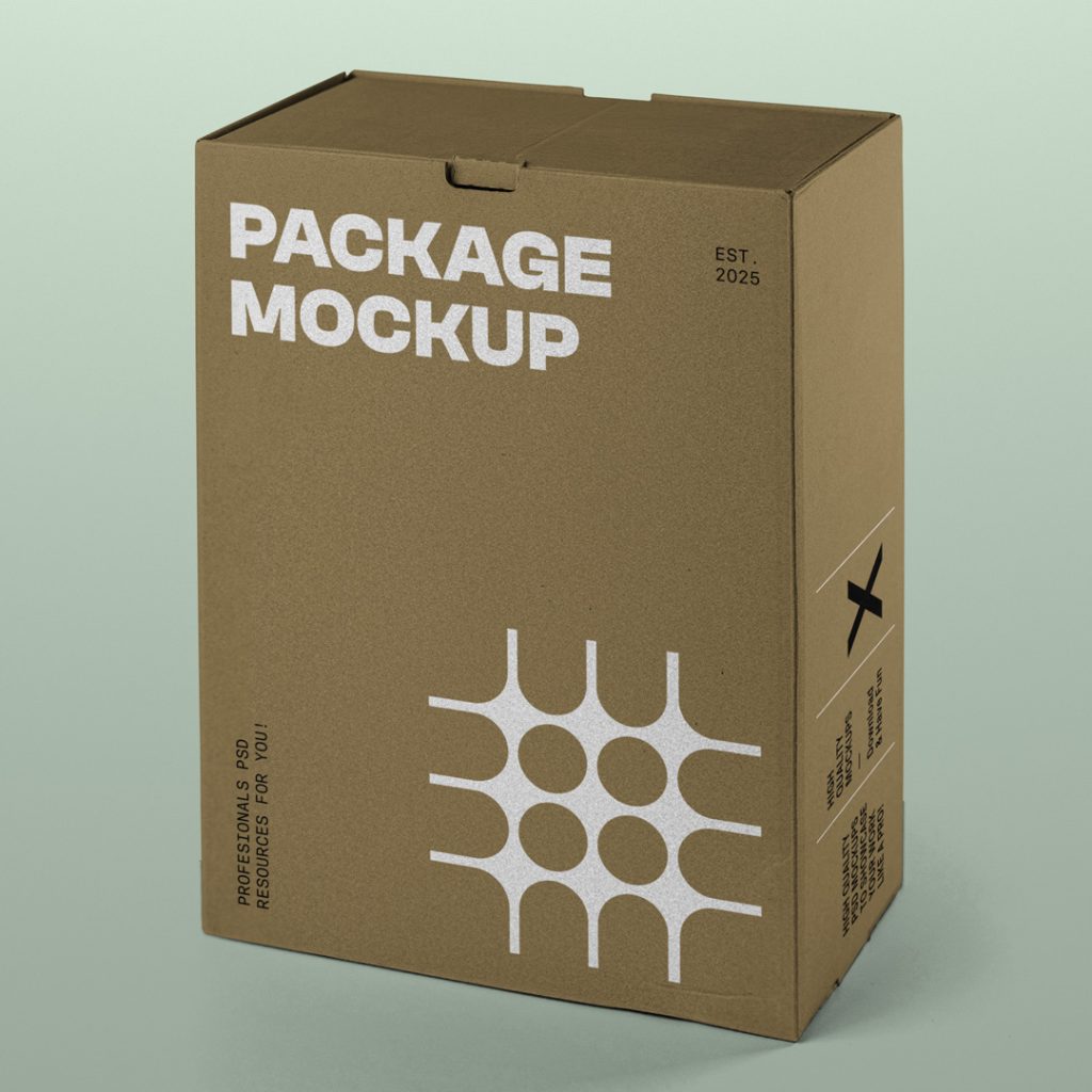 Free Craft Box PSD Mockup