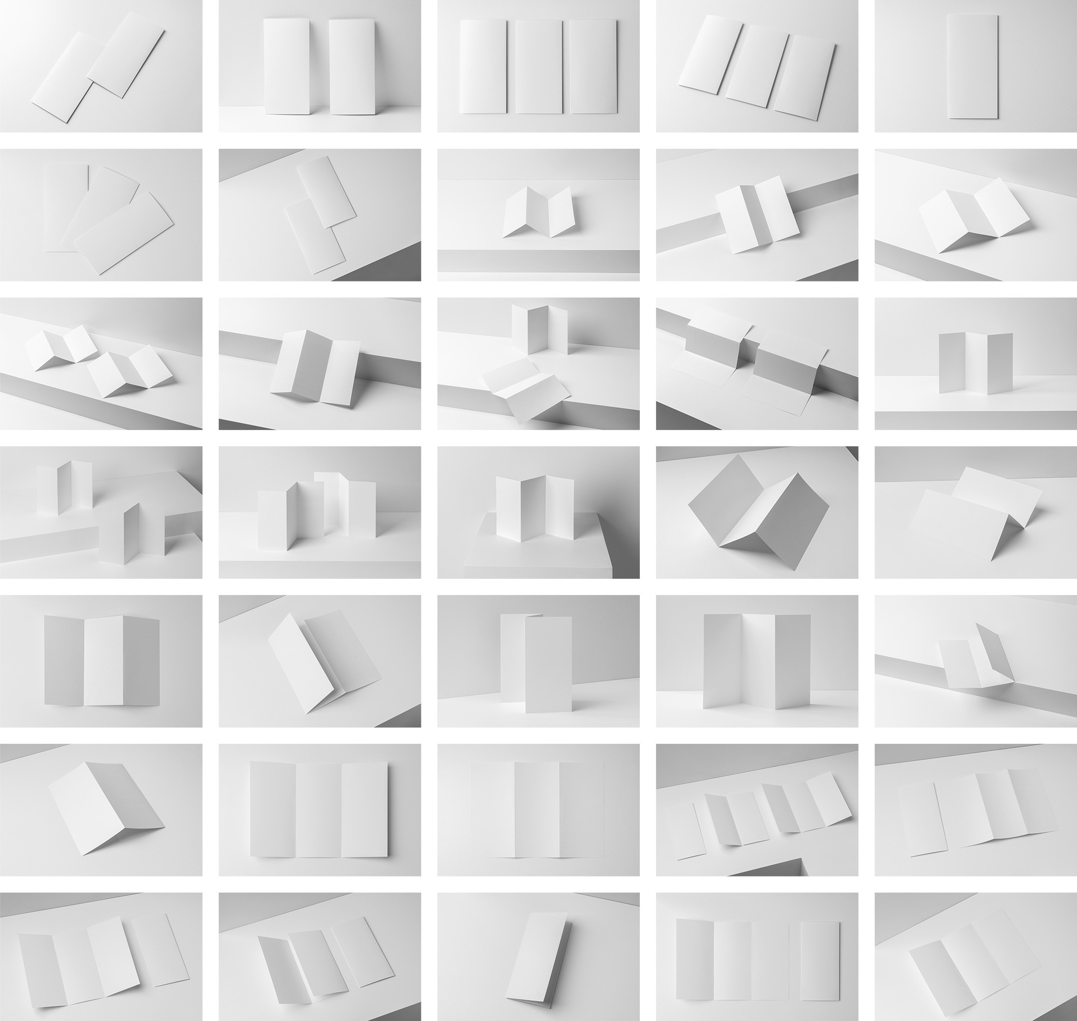 Compilation of all scenes from the Studio Trifold Mockups.
