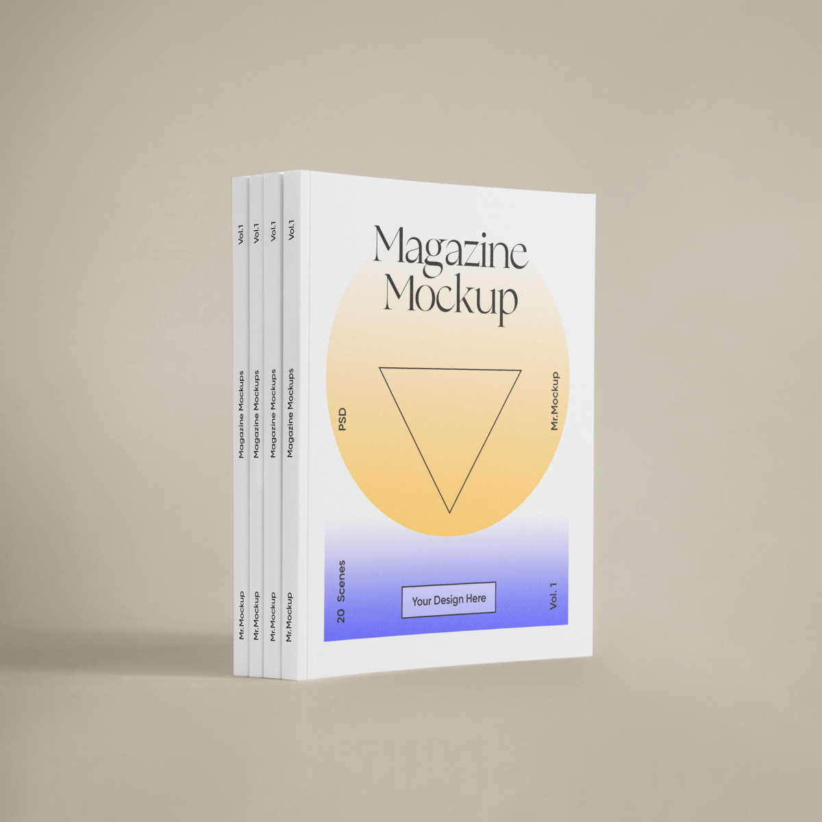 Four Magazine Mockups 01 MMV1