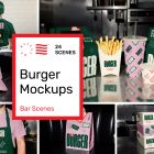 Product cover image from burger bar mockups showing six scenes from the product.