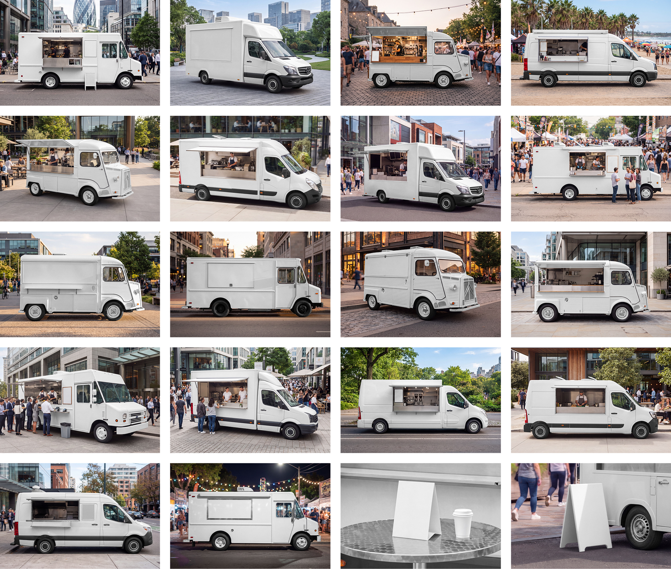 Compilation of all scenes from the Food Truck Mockups.