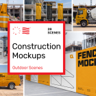 Product cover image from Construction Mockups showing six scenes from the product.