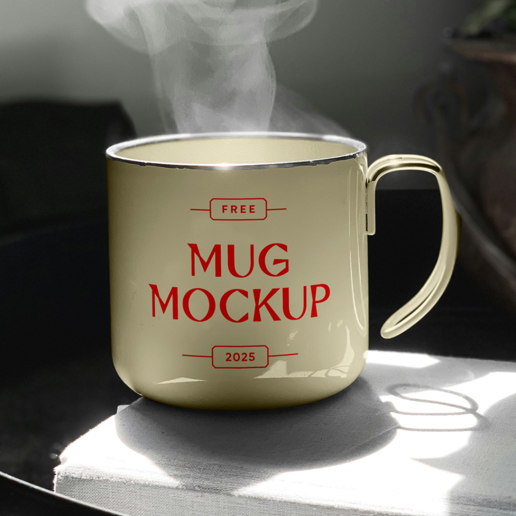 Free Big Metal Mug Mockup